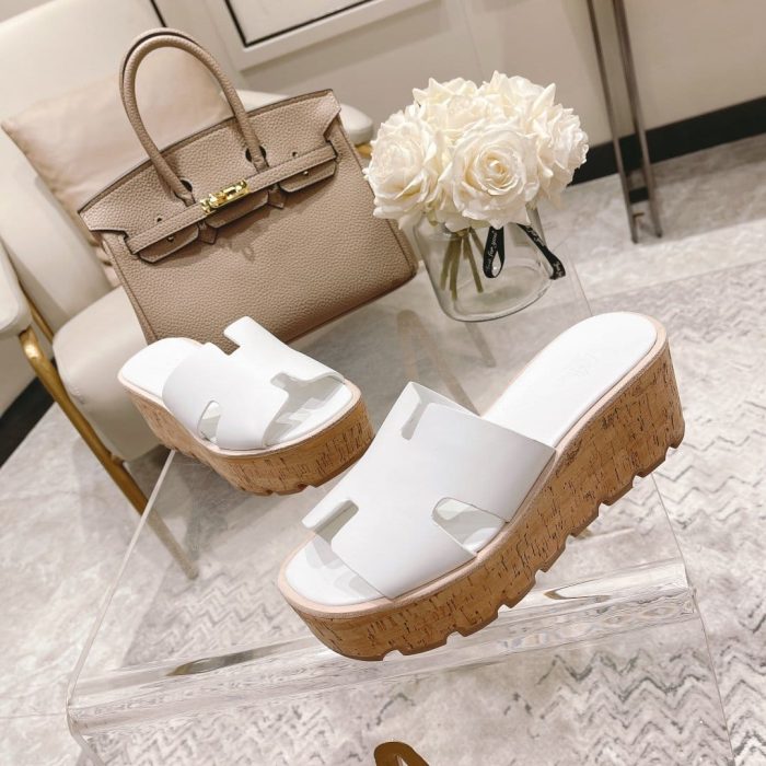 Hermes Eze 30 女式凉鞋白色，女鞋 H221026Z 90380