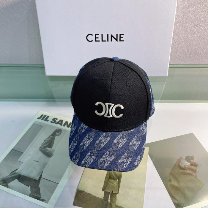 Celine 黑色棉质棒球帽