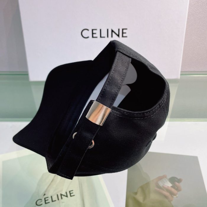 Celine 黑色棉质棒球帽