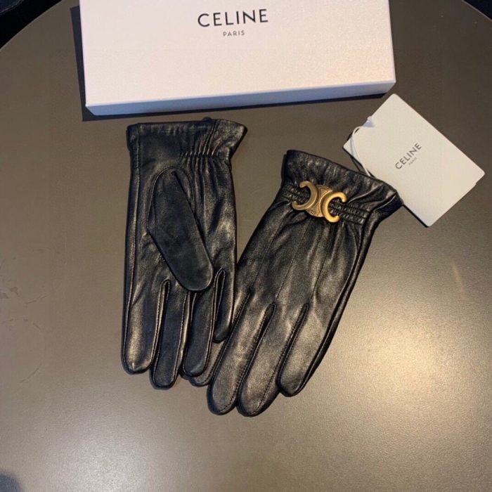 Celine Triomphe 黑色手套