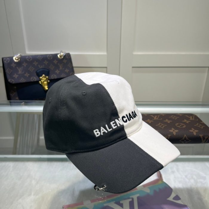 Balenciage 徽标帽子 黑色/白色帽子