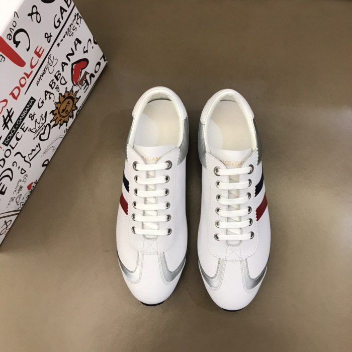 杜嘉班纳Gabbana 男士纳帕白色运动鞋 DG 鞋履