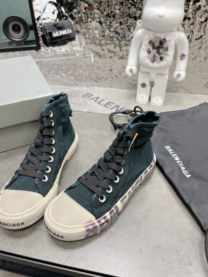 Balenciaga Paris 男士黑色高帮运动鞋