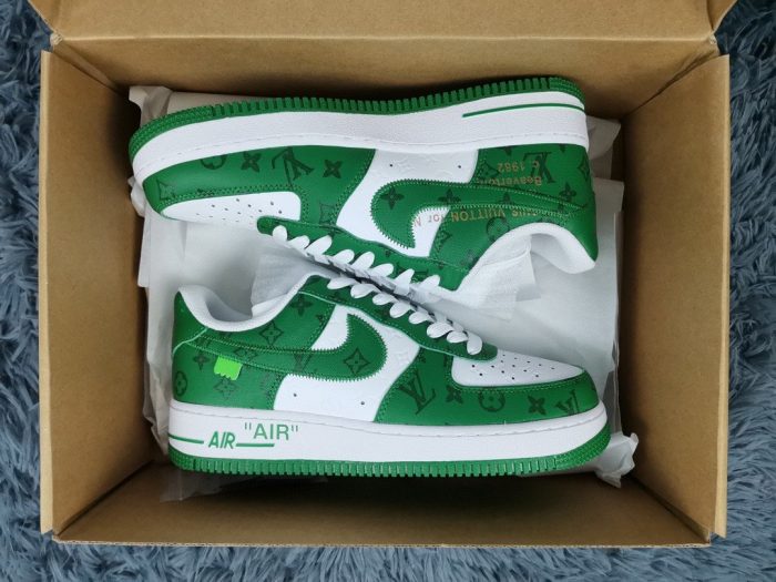 Nike Air Force 1 Low x Louis Vuitton Virgil Abloh 男士“白绿”