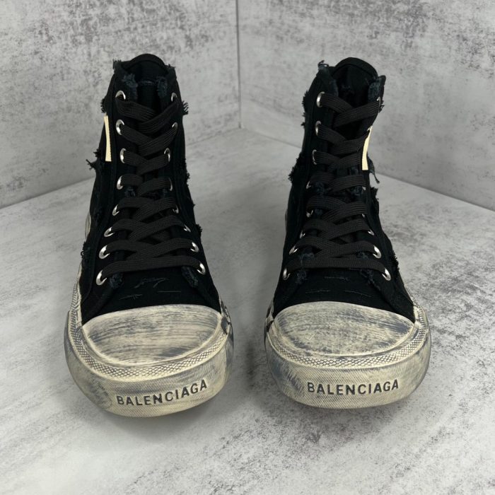 复刻巴黎世家（Balenciaga） Paris 男士黑色高帮运动鞋