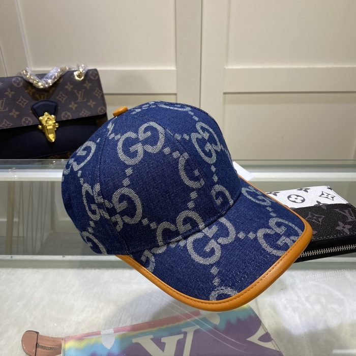 Gucci GG 帆布棒球帽 蓝色