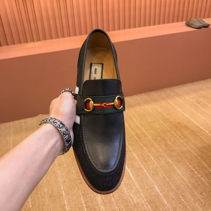 Gucci x Adidas 男士 GG 乐福鞋黑色男士 GG 鞋 702284