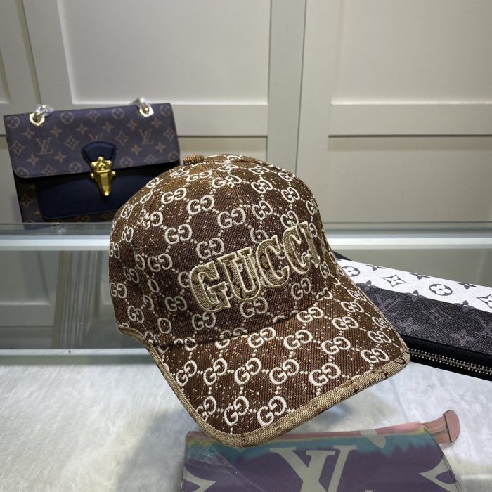 Gucci GG 帆布棒球帽 棕色