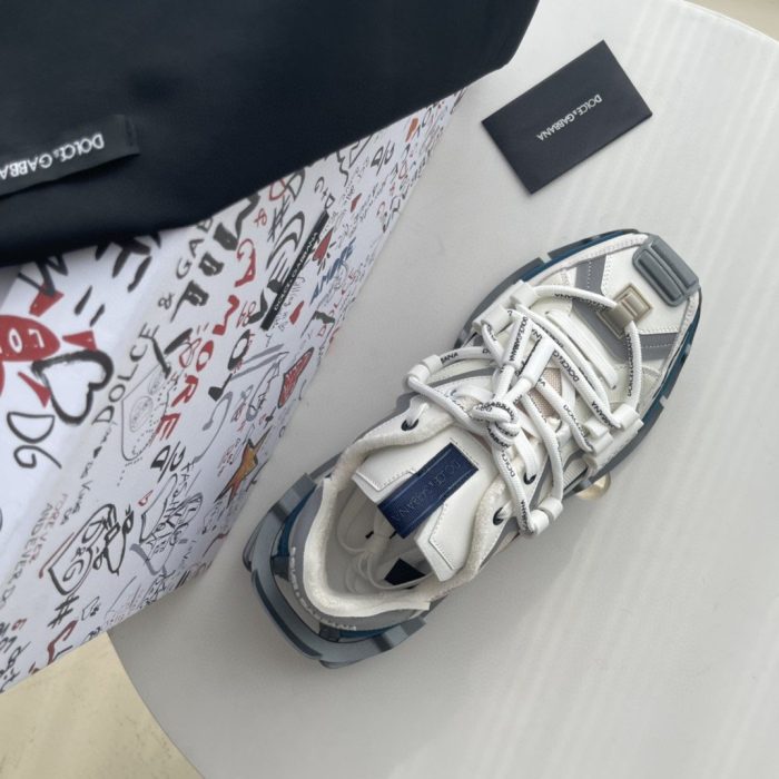 杜嘉班纳Gabbana 男士混合材质太空运动鞋白色 DG Shoes