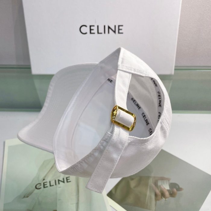 Celine 棉质白色棒球帽