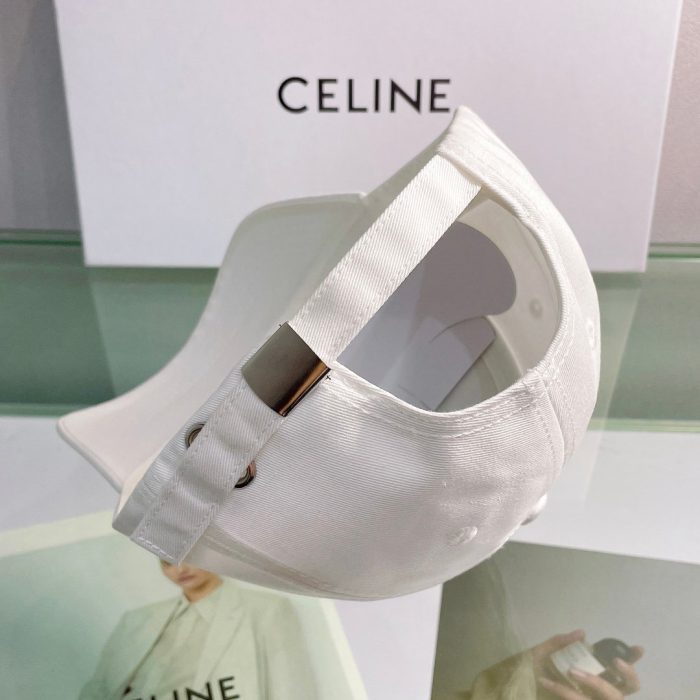 Celine 棉质白色棒球帽