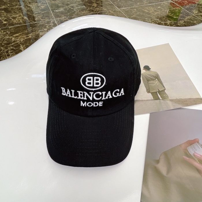 Balenciaga 黑色徽标棒球帽