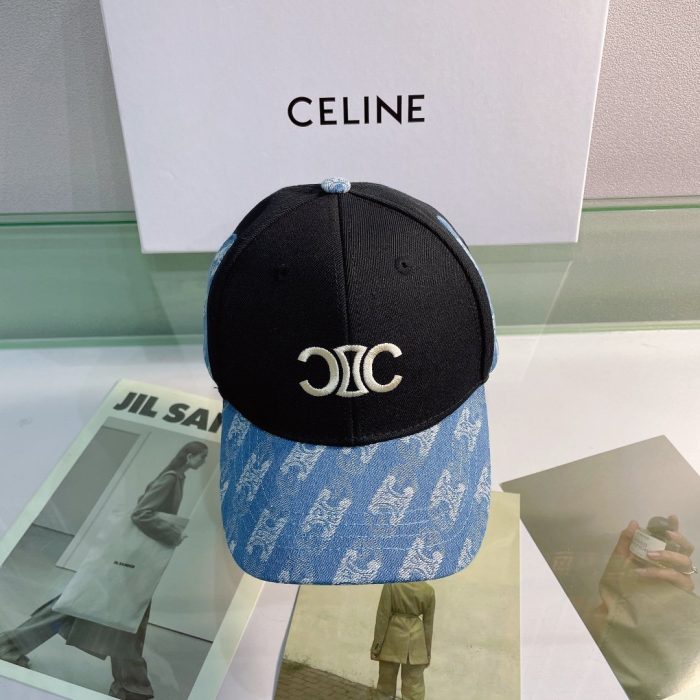 Celine 黑色棉质棒球帽