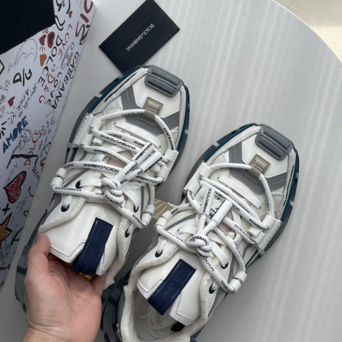 杜嘉班纳Gabbana 男士混合材质太空运动鞋白色 DG Shoes