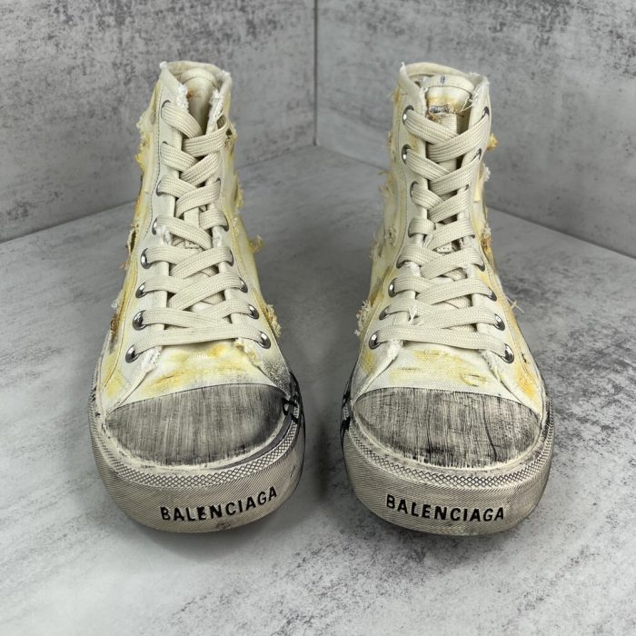 复刻巴黎世家（Balenciaga） Paris 男士白色高帮运动鞋