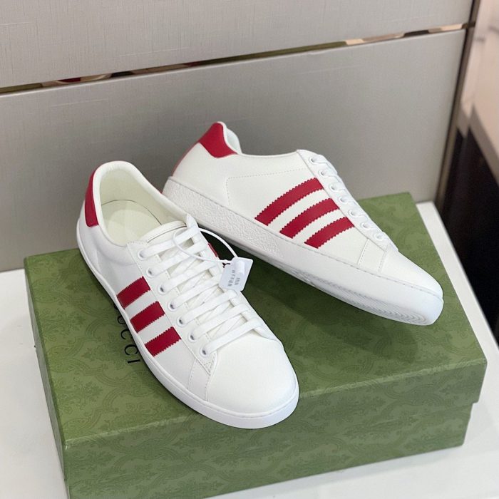 Gucci x Adidas 女式运动鞋白红 707861