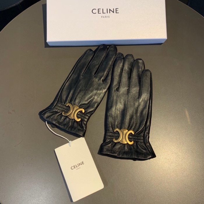 Celine Triomphe 黑色手套