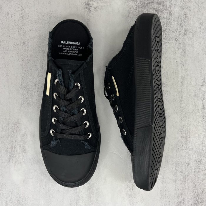 复刻巴黎世家（Balenciaga） Paris 男士穆勒黑色运动鞋
