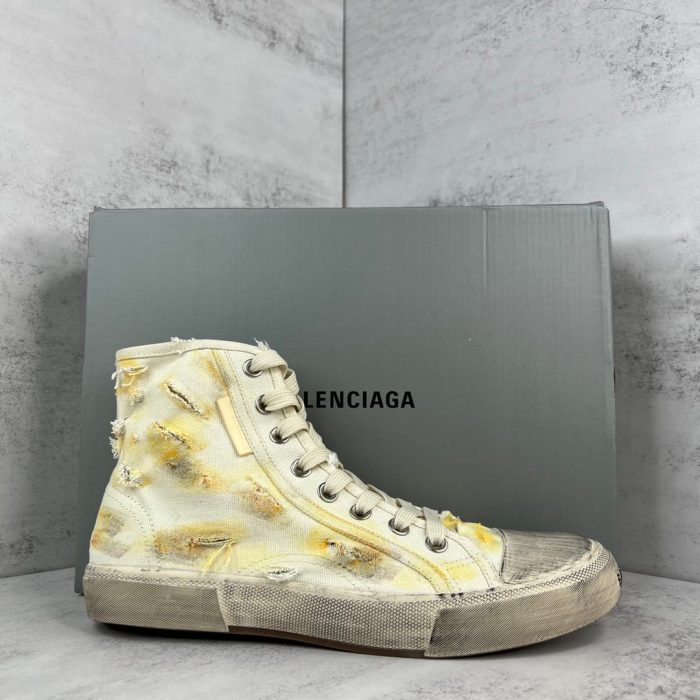 复刻巴黎世家（Balenciaga） Paris 男士白色高帮运动鞋