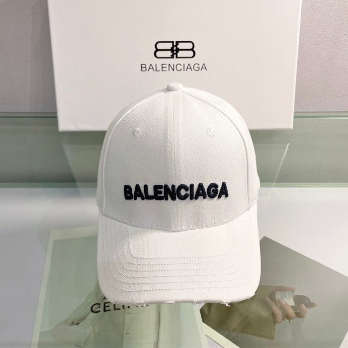 Balenciaga 白色徽标前帽