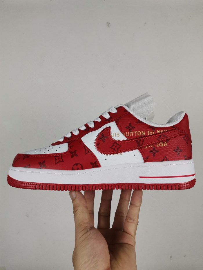 Nike Air Force 1 Low x Louis Vuitton Virgil Abloh “白红”男士 LD 0242