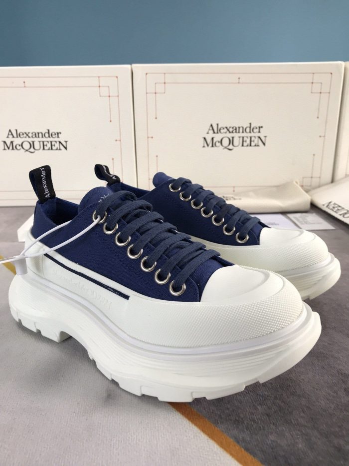 Alexander McQueen 女式 Tread Slick 系带棉质蓝色