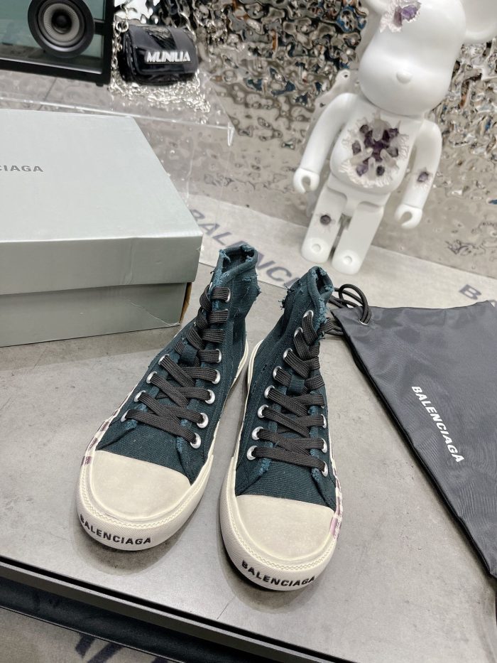 Balenciaga Paris 女式黑色高帮运动鞋