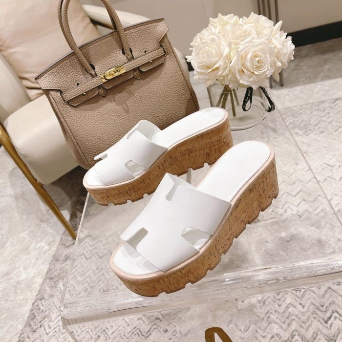 Hermes Eze 30 女式凉鞋白色，女鞋 H221026Z 90380