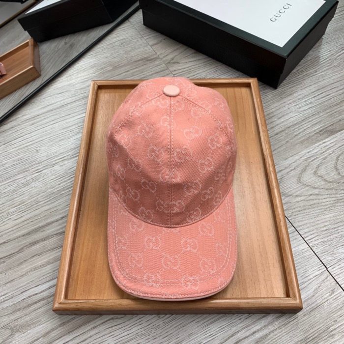 Gucci GG 帆布棒球帽 粉色