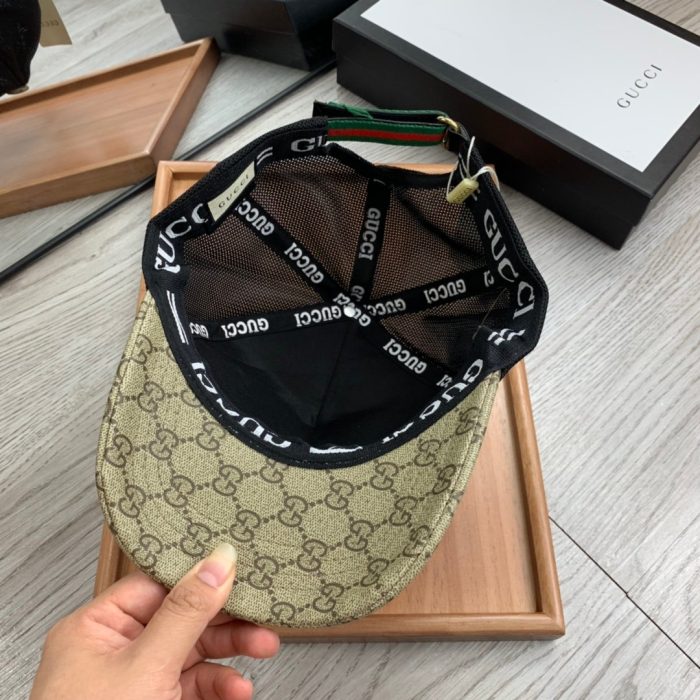 Gucci GG 帆布棒球帽米色