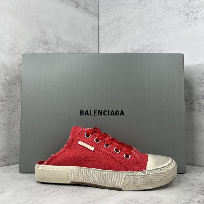 复刻巴黎世家（Balenciaga） Paris 男士穆勒红色运动鞋