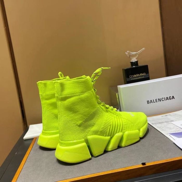 复刻巴黎世家（Balenciaga） Speed 2.0 女式系带再生针织运动鞋黄色