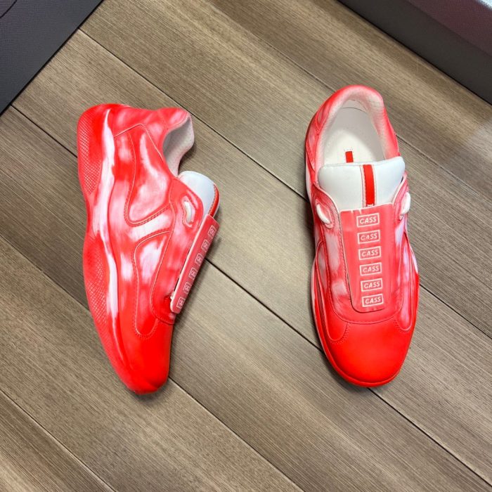 Prada Cass x Prada 美洲杯“Sust4in”男士运动鞋龙卷风红色 1.4 英寸/35 毫米 PRD PSO906_3LLN_F03AF
