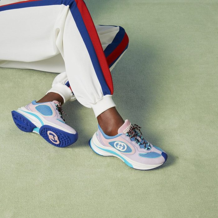 Gucci 女式 Gucci Run 运动鞋紫丁香色 - 746939 AAB62 5343