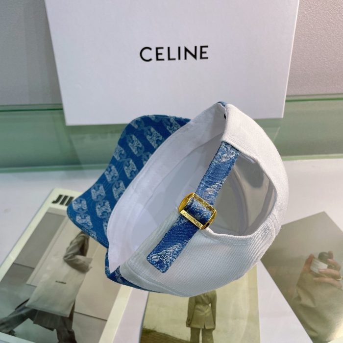 Celine 棉质白色棒球帽