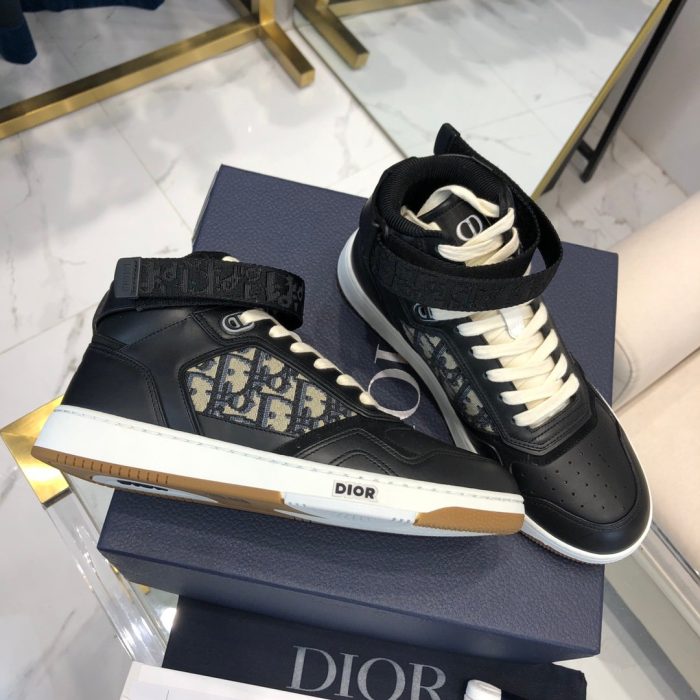 Christian Dior B27 高帮运动鞋黑色男士 CD