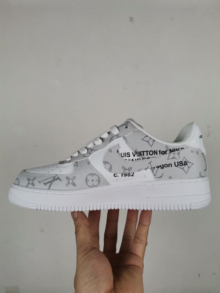 Nike Air Force 1 Low x Louis Vuitton Virgil Abloh 男士“白灰色”