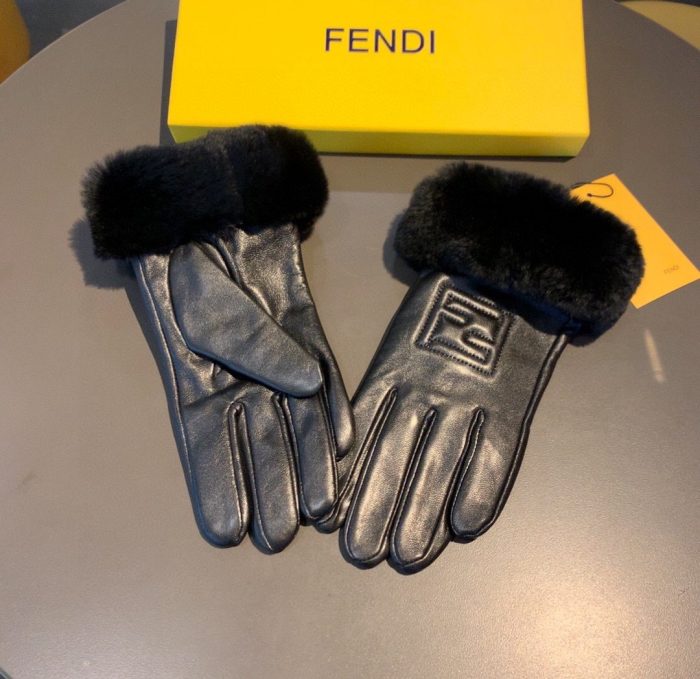 芬迪 (Fendi) 黑色手套