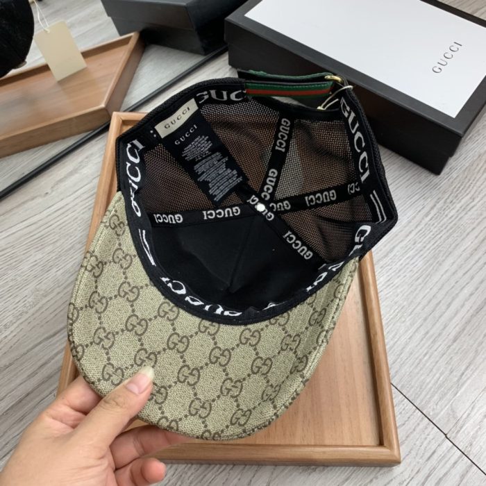 Gucci GG 帆布棒球帽米色