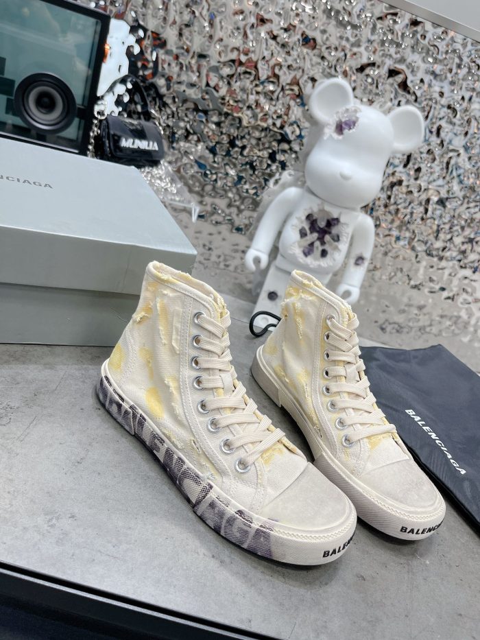 Balenciaga Paris 女式白色高帮运动鞋