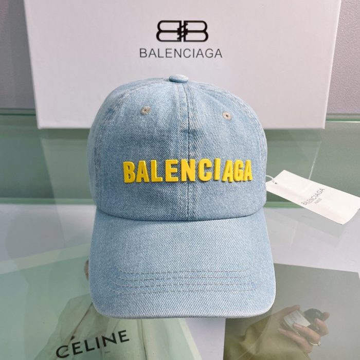 Balenciaga 蓝色徽标前帽