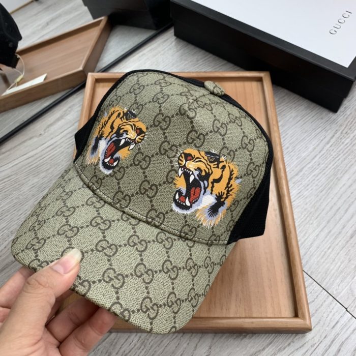 Gucci GG 帆布棒球帽米色