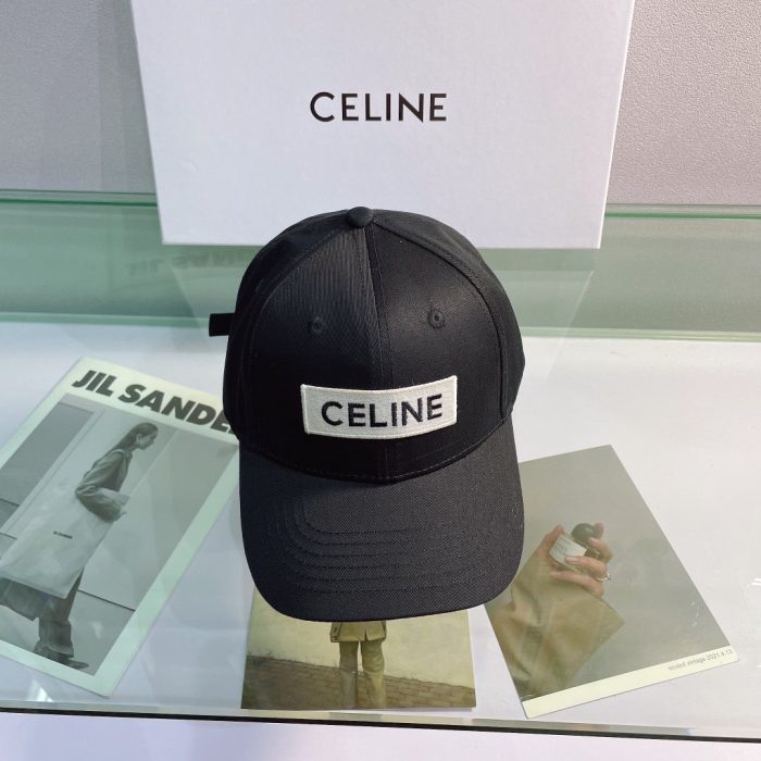 Celine 黑色棉质棒球帽