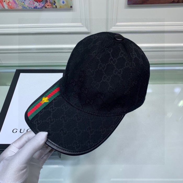 Gucci GG 棒球帽 黑色 GG 帽子