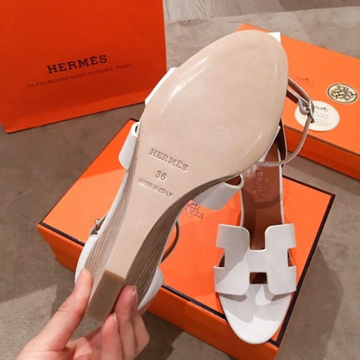 Hermes Legend 女式凉鞋白色，女鞋 H172196Z