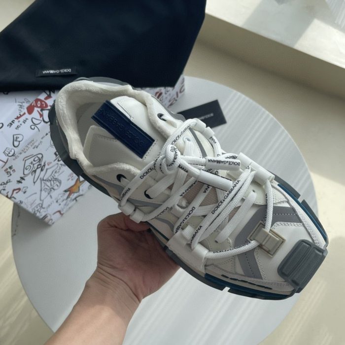 杜嘉班纳Gabbana 男士混合材质太空运动鞋白色 DG Shoes