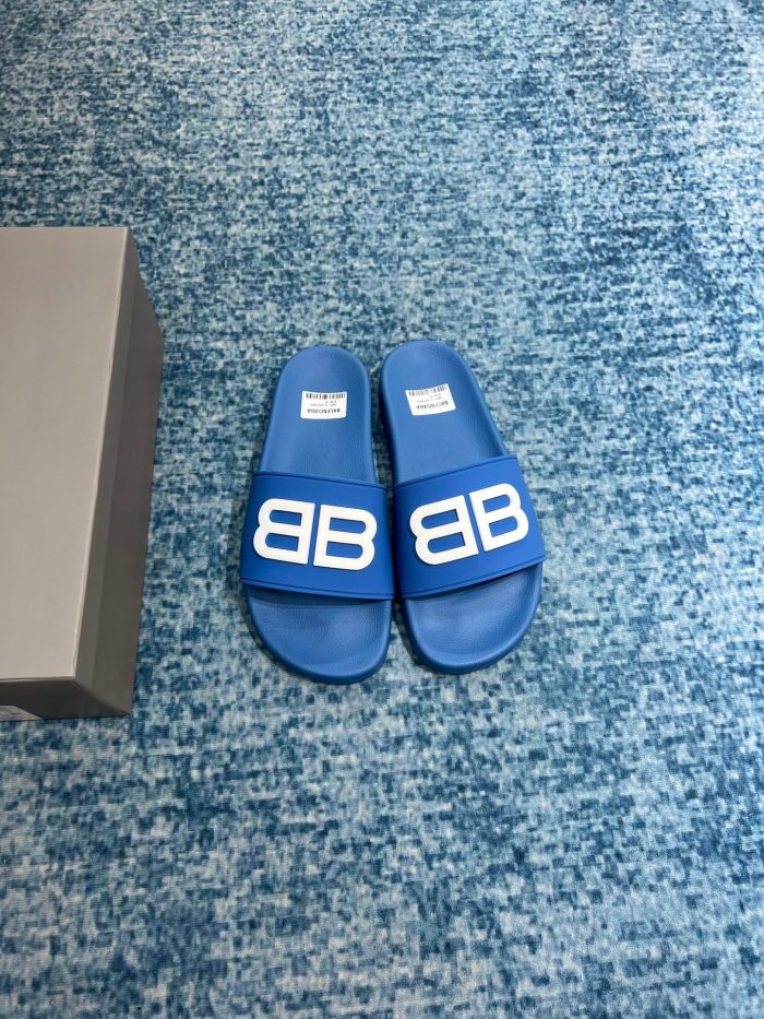 Balenciaga 男士泳池拖鞋蓝色