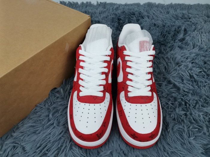 Nike Air Force 1 Low x Louis Vuitton Virgil Abloh “白红”男士 LD 0242