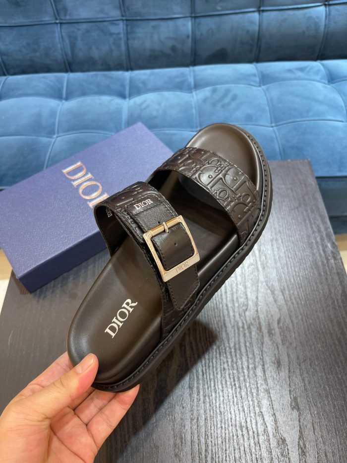 高仿迪奥（Christian Dior）男士 Aqua 凉鞋黑色 CD
