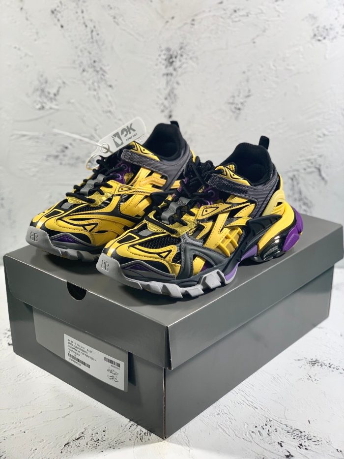 Balenciaga Track.2 男士透明鞋底运动鞋黑色/黄色